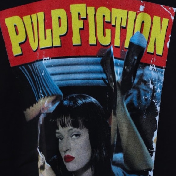 PULP FICTION BLACK GRAPHIC MOVIE TSHIRT - Picture 2 of 2